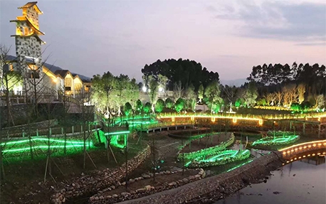 梅州蕉岭长潭旅游区园林景观亮化照明案例