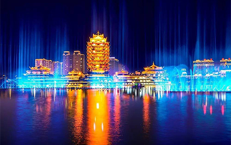 东坡城市湿地公园亮化照明案例
